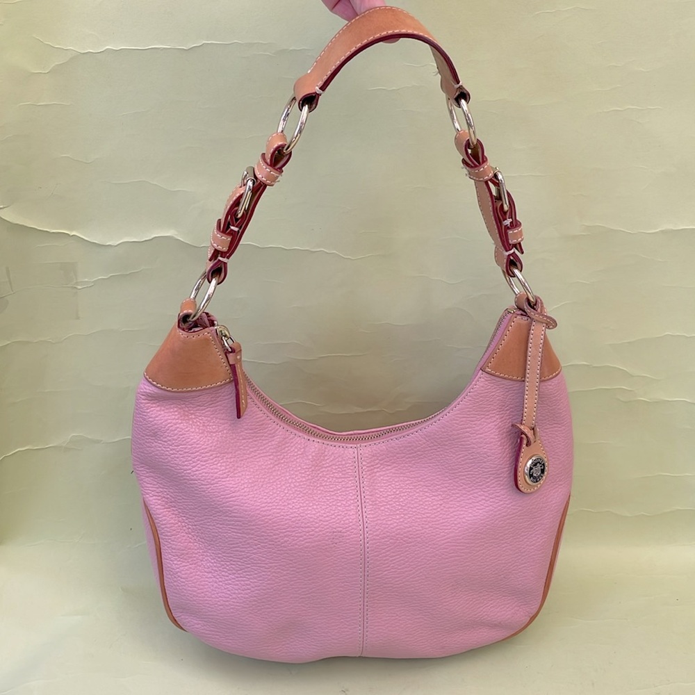 Light pink/ light orange Dooney & Bourke pe leather bag